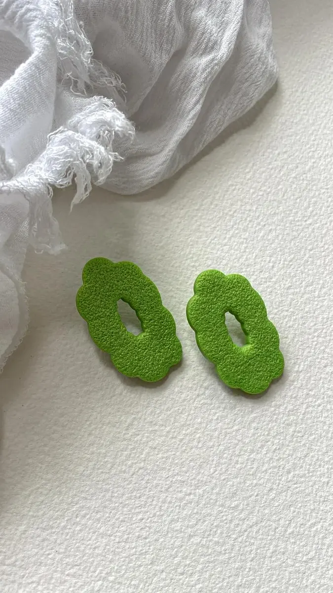 Aretes Las Casitas color verde